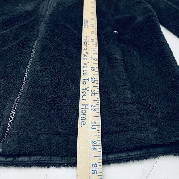 The North Face Oscito Black Full Zip Shaggy Cinch Hem Jacket Women's Medium - Picture 11 of 16